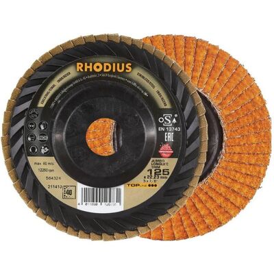Rhodius, Schleifmittel, 211410 JUMBO LONGLIFE TRIM Fächerschleifscheibe Edelstahl, Stahl 10 St (40) Rhodius, Schleifmittel, 211410 JUMBO LONGLIFE TRIM Fächerschleifscheibe Edelstahl, Stahl 10 St (40)