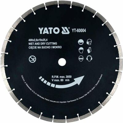 Yato, Sägeblatt, TARCZA DIAMENTOWA DO BETONU 400x25,4mm Yato, Sägeblatt, TARCZA DIAMENTOWA DO BETONU 400x25,4mm