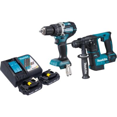 Makita, Bohrmaschine + Akkuschrauber, DLX 2278 RY Akku Kombo Kit + DHP 484 Schlagbohrschrauber 54 Nm + DHR 171 Bohrhammer 1,2 J + (Bohrhammer, Schlagbohrschrauber) Makita, Bohrmaschine + Akkuschrauber, DLX 2278 RY Akku Kombo Kit + DHP 484 Schlagbohrschrauber 54 Nm + DHR 171 Bohrhammer 1,2 J + (Bohrhammer, Schlagbohrschrauber)
