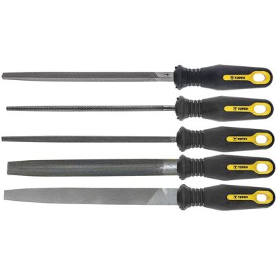 Topex, Raspel + Feile, Feilen für Metall 200mm 5 Stk. 06A250 (200 mm) Topex, Raspel + Feile, Feilen für Metall 200mm 5 Stk. 06A250 (200 mm)