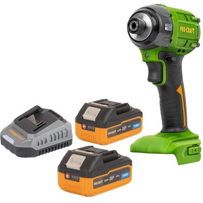 Procraft, Bohrmaschine + Akkuschrauber, PS22bb Akku Schlagschrauber 20 V 230 Nm 1/2" Brushless + 2x Akku 4,0 Ah + Ladegerät (Schlagschrauber) Procraft, Bohrmaschine + Akkuschrauber, PS22bb Akku Schlagschrauber 20 V 230 Nm 1/2" Brushless + 2x Akku 4,0 Ah + Ladegerät (Schlagschrauber)