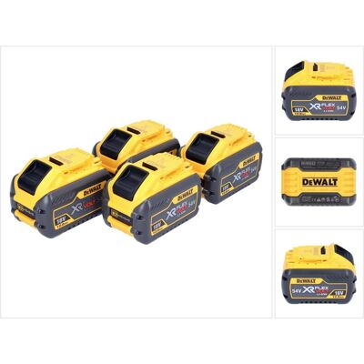 DeWalt, Werkzeugakku + Ladegerät, 4x DCB 548 Akku 18 V / 54 V max. 12 Ah / 12000 mAh Li-Ion XR FLEXVOLT - mit Ladestandanzeige (18 V) DeWalt, Werkzeugakku + Ladegerät, 4x DCB 548 Akku 18 V / 54 V max. 12 Ah / 12000 mAh Li-Ion XR FLEXVOLT - mit Ladestandanzeige (18 V)