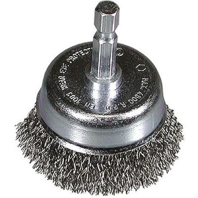 Hikoki, Schleifmittel, Zubehör 751323 Topfbürste 75 x 0,3 mit 1/4" Sechskantschaft mit gewelltem Stahldraht Hikoki, Schleifmittel, Zubehör 751323 Topfbürste 75 x 0,3 mit 1/4" Sechskantschaft mit gewelltem Stahldraht