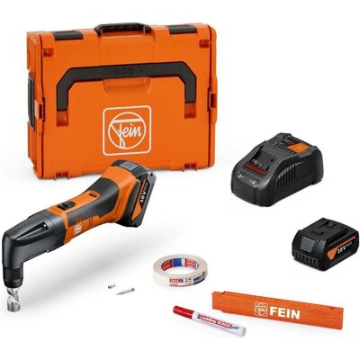 Fein, Elektroblechschere, Akku-Knabber bis 1,6 mm ABLK 18 1.6 E AS Set 2x 5 Ah Fein, Elektroblechschere, Akku-Knabber bis 1,6 mm ABLK 18 1.6 E AS Set 2x 5 Ah