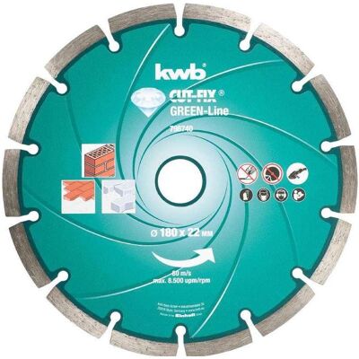 kwb, Sägeblatt, Diamant-Trennscheibe Greenline 180 kwb, Sägeblatt, Diamant-Trennscheibe Greenline 180