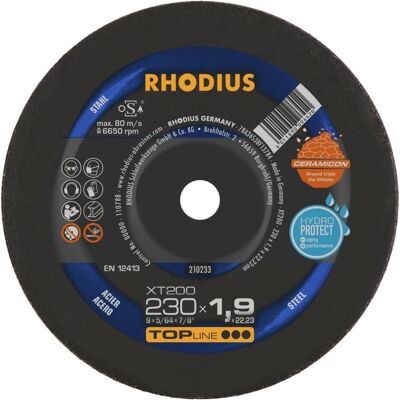 Rhodius, Sägeblatt, TOPline XT200 EXTENDED Extradünne Trennscheibe 230 x 1,9 x 22,23 mm Rhodius, Sägeblatt, TOPline XT200 EXTENDED Extradünne Trennscheibe 230 x 1,9 x 22,23 mm