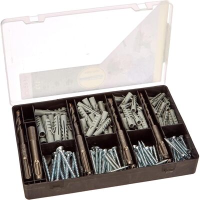 Bosch Zubehör, Bohrereinsatz, Fixier-Set 173-teilig, Bohrer, Dübel, Schrauben, Bits in handlicher Sortierbox. (5, 6, 7, 8 mm) Bosch Zubehör, Bohrereinsatz, Fixier-Set 173-teilig, Bohrer, Dübel, Schrauben, Bits in handlicher Sortierbox. (5, 6, 7, 8 mm)