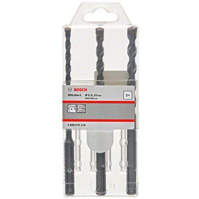 Bosch Zubehör, Bohrereinsatz, WIERTŁO SDS PLUS-1 KPL. 6/8/10 (10 Millimeter, 6 Millimeter, 8 Millimeter) Bosch Zubehör, Bohrereinsatz, WIERTŁO SDS PLUS-1 KPL. 6/8/10 (10 Millimeter, 6 Millimeter, 8 Millimeter)
