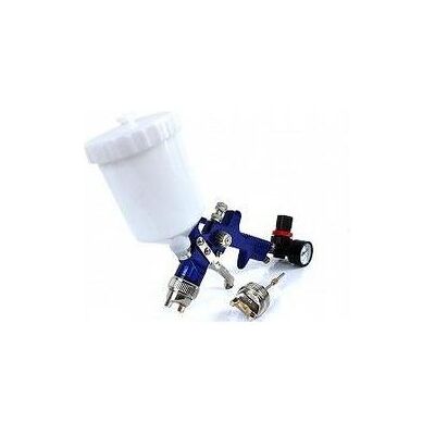 Silver, Druckluftaufsatz, Spray Gun With Upper Bank And Pressure Gauge H-827 Silver, Druckluftaufsatz, Spray Gun With Upper Bank And Pressure Gauge H-827