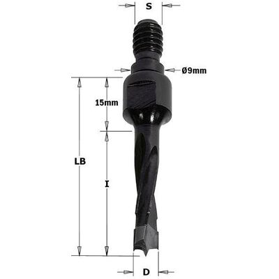 CMT, Bohrereinsatz, 352.080.11 Dübelbohrer 8mm, Schaft M8 - 9x4, rechts (8 Millimeter) CMT, Bohrereinsatz, 352.080.11 Dübelbohrer 8mm, Schaft M8 - 9x4, rechts (8 Millimeter)