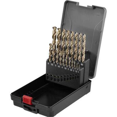 Toolcraft, Bohrereinsatz, TO-9913155 HSSE-Co 5 Metall-Spiralbohrer-Set 19teilig 1.0 – 10.0 mm (1.0-10.0 mm) Toolcraft, Bohrereinsatz, TO-9913155 HSSE-Co 5 Metall-Spiralbohrer-Set 19teilig 1.0 – 10.0 mm (1.0-10.0 mm)