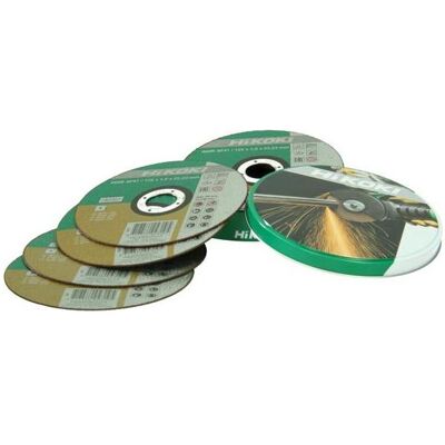 Hikoki, Sägeblatt, Zubehör 782309 Trennscheibe für Edelstahl/Metall 125 x 1 mm 10 Stück Hikoki, Sägeblatt, Zubehör 782309 Trennscheibe für Edelstahl/Metall 125 x 1 mm 10 Stück
