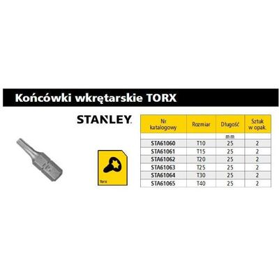 Stanley Bits, STA61065-XJ (Sechskant (hexagonal)) Stanley Bits, STA61065-XJ (Sechskant (hexagonal))