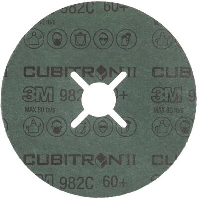 3M Schleifmittel, Fiberscheibe Cubitron II 982C 125x22mm K.60+ (60+) 3M Schleifmittel, Fiberscheibe Cubitron II 982C 125x22mm K.60+ (60+)