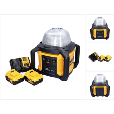 DeWalt, Arbeitsleuchte, DCL 074 P2 Akku Baustellenstrahler Strahler 18 V 5000 lm 4000 Kelvin + 2x Akku 5,0 Ah + Ladeg (5000 lm) DeWalt, Arbeitsleuchte, DCL 074 P2 Akku Baustellenstrahler Strahler 18 V 5000 lm 4000 Kelvin + 2x Akku 5,0 Ah + Ladeg (5000 lm)