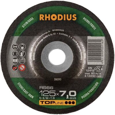 Rhodius, Schleifmittel, 200393 RS66 Schruppscheibe Stein, Guss 25 St. Rhodius, Schleifmittel, 200393 RS66 Schruppscheibe Stein, Guss 25 St.