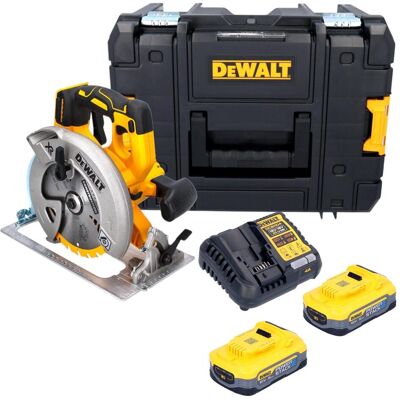 DeWalt, Handkreissäge, DCS 570 H2T Akku Handkreissäge 18 V 184 mm Brushless + 2x Powerstack Akku 5,0 Ah + Ladegerät DeWalt, Handkreissäge, DCS 570 H2T Akku Handkreissäge 18 V 184 mm Brushless + 2x Powerstack Akku 5,0 Ah + Ladegerät