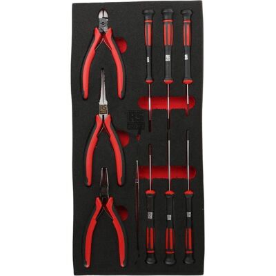 RS PRO, Zubehör Werkzeugaufbewahrung, 10pc Precision Plier and Screwdriver Set RS PRO, Zubehör Werkzeugaufbewahrung, 10pc Precision Plier and Screwdriver Set