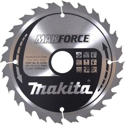 Makita, Sägeblatt, MAKFORCE Sägeb. 170x30x24Z (B-32225) Makita, Sägeblatt, MAKFORCE Sägeb. 170x30x24Z (B-32225)
