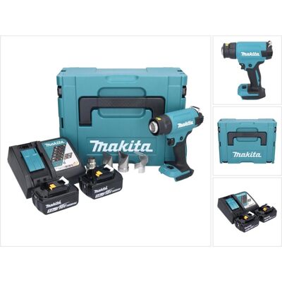Makita, Heissluftföhn, DHG 181 RTJ Akku Heißluftgebläse 18 V 150 - 550°C + 2x Akku 5,0 Ah + Ladegerät + Makpac Makita, Heissluftföhn, DHG 181 RTJ Akku Heißluftgebläse 18 V 150 - 550°C + 2x Akku 5,0 Ah + Ladegerät + Makpac