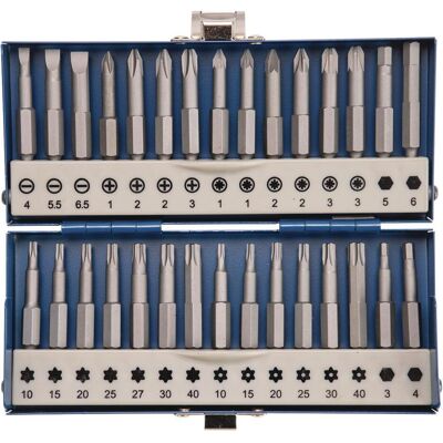 Tecwerk, Bits, Bitsortiment 30-teilig Schlitz/PH/PZD/TX/TX-BO/6Kt. (Schraubschlitz) Tecwerk, Bits, Bitsortiment 30-teilig Schlitz/PH/PZD/TX/TX-BO/6Kt. (Schraubschlitz)