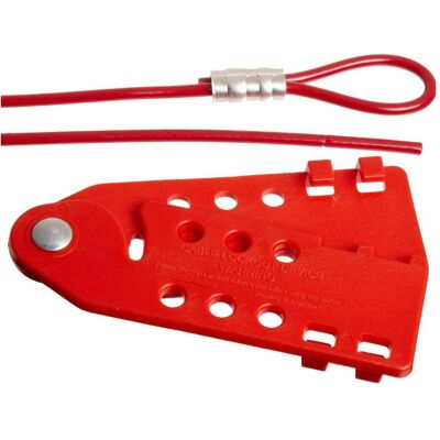 Brady, Zubehör Maschine, Kabelverriegelungssystem, Rot, mit 3,00 m kunststoffbeschichtetes Stahl-Kabel Brady, Zubehör Maschine, Kabelverriegelungssystem, Rot, mit 3,00 m kunststoffbeschichtetes Stahl-Kabel