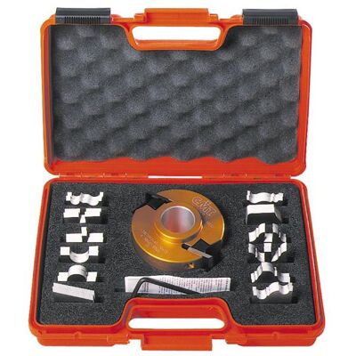 CMT, Messuhr + Messschraube, 692.013.08 Profilmesserkopf ohne Begrenzung 120x50x40 mm ALU MEC + 13 Messer CMT, Messuhr + Messschraube, 692.013.08 Profilmesserkopf ohne Begrenzung 120x50x40 mm ALU MEC + 13 Messer