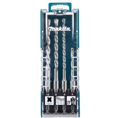 Makita, Bohrereinsatz, SDS-PLUS-Bohrersatz (5 x 110 mm, 6 x 160 mm, 8 x 160 mm, 10 x 160 mm) (5-10 Millimeter) Makita, Bohrereinsatz, SDS-PLUS-Bohrersatz (5 x 110 mm, 6 x 160 mm, 8 x 160 mm, 10 x 160 mm) (5-10 Millimeter)