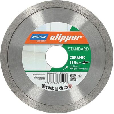 Symantec Norton Clipper, Sägeblatt, Diamantscheibe Standard Ceramic Ø115x25,4 mm Symantec Norton Clipper, Sägeblatt, Diamantscheibe Standard Ceramic Ø115x25,4 mm