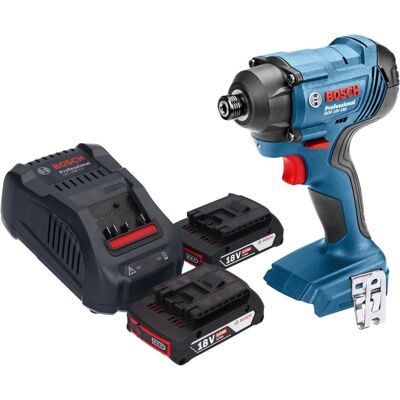 Bosch Professional, Bohrmaschine + Akkuschrauber, GDR 18 V-160 Akku Drehschlagschrauber 18V 1/4" 160 Nm + 2x Akku 2,0Ah + Ladegerät (Schlagschrauber) Bosch Professional, Bohrmaschine + Akkuschrauber, GDR 18 V-160 Akku Drehschlagschrauber 18V 1/4" 160 Nm + 2x Akku 2,0Ah + Ladegerät (Schlagschrauber)