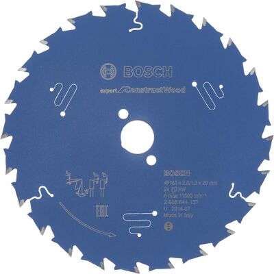Bosch Professional Zubehör, Sägeblatt, Kreissägeblatt Expert for Construct Wood, 165 x 20 x 2,0 mm, 24 Bosch Professional Zubehör, Sägeblatt, Kreissägeblatt Expert for Construct Wood, 165 x 20 x 2,0 mm, 24