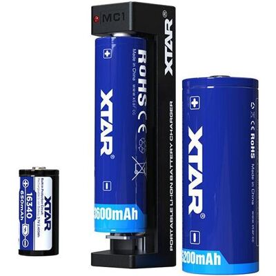 Xtar 18650 MC1 USB-C-Akkuladegerät, Akku Ladegerät Xtar 18650 MC1 USB-C-Akkuladegerät, Akku Ladegerät