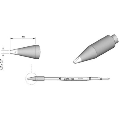 JBC Lötspitze /1.2 x 0.7 mm, gerade (Lötspitze), Lötgerät Zubehör JBC Lötspitze /1.2 x 0.7 mm, gerade (Lötspitze), Lötgerät Zubehör