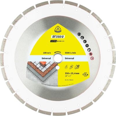 Klingspor, Sägeblatt, DT 350 U Extra - Diamanttrennscheibe 350 x 20 mm Klingspor, Sägeblatt, DT 350 U Extra - Diamanttrennscheibe 350 x 20 mm