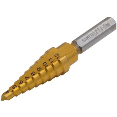 Irimo, Bohrereinsatz, Stufenbohrer für Metallbleche, 4 mm - 12 mm (10 mm, 11 mm, 12 mm, 4 mm, 5 mm, 6 mm, 7 mm, 8 mm, 9 mm) Irimo, Bohrereinsatz, Stufenbohrer für Metallbleche, 4 mm - 12 mm (10 mm, 11 mm, 12 mm, 4 mm, 5 mm, 6 mm, 7 mm, 8 mm, 9 mm)
