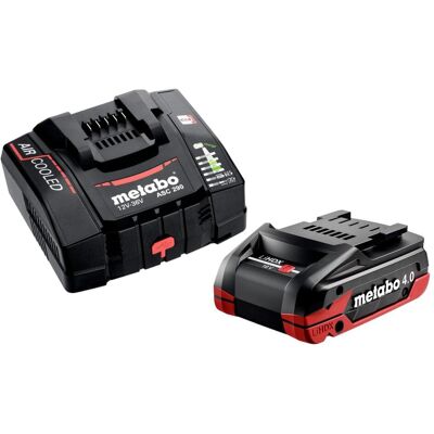 Metabo, Werkzeugakku + Ladegerät, Basis Set 1x LiHDX Akkupack 18 V 4,0 Ah Akku ( 624974000 ) + ASC 290 Ladegerät ( 627370000 ) (18 V) Metabo, Werkzeugakku + Ladegerät, Basis Set 1x LiHDX Akkupack 18 V 4,0 Ah Akku ( 624974000 ) + ASC 290 Ladegerät ( 627370000 ) (18 V)