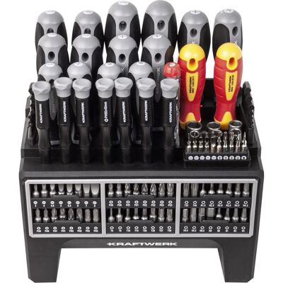 Kraftwerk, Bits, Schraubendreher- und Bit-Set (Innensechskant, Innenvierkant, Kreuz Phillips PH, Kreuz Pozidriv PZ) Kraftwerk, Bits, Schraubendreher- und Bit-Set (Innensechskant, Innenvierkant, Kreuz Phillips PH, Kreuz Pozidriv PZ)