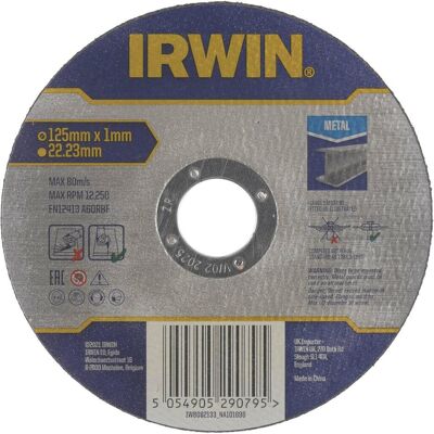 Irwin, Sägeblatt, Metall Schneidscheibe 125 mm x 1,0 mm x 22,23 mm Irwin, Sägeblatt, Metall Schneidscheibe 125 mm x 1,0 mm x 22,23 mm
