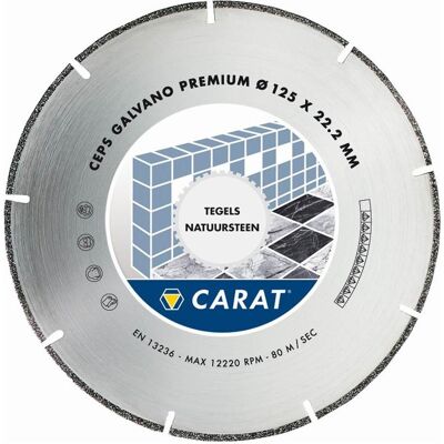 Carat, Sägeblatt, CEPS125300 Diamanttrennscheibe GALVANO PREMIUM 125x22,2MM, TYP CEPS Carat, Sägeblatt, CEPS125300 Diamanttrennscheibe GALVANO PREMIUM 125x22,2MM, TYP CEPS