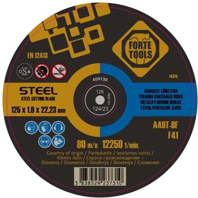 Forte tools, Sägeblatt, CUTTING DISC 125X1.6X22METAL Forte tools, Sägeblatt, CUTTING DISC 125X1.6X22METAL