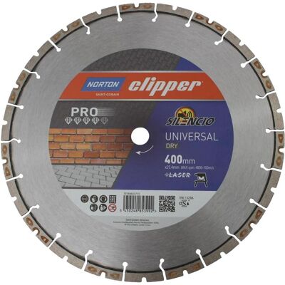 Symantec Norton Clipper, Sägeblatt, Clipper 70184633773 Diamanttrennscheibe Pro Universal Silencio Dry 400x25 mm Symantec Norton Clipper, Sägeblatt, Clipper 70184633773 Diamanttrennscheibe Pro Universal Silencio Dry 400x25 mm