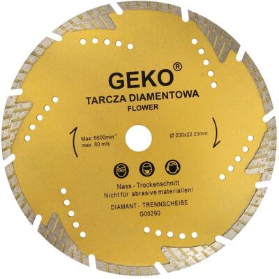 GEKO, Schleifmittel, Diamant-Turbo-Segment-Trennscheibe, 230x8x22mm GEKO, Schleifmittel, Diamant-Turbo-Segment-Trennscheibe, 230x8x22mm