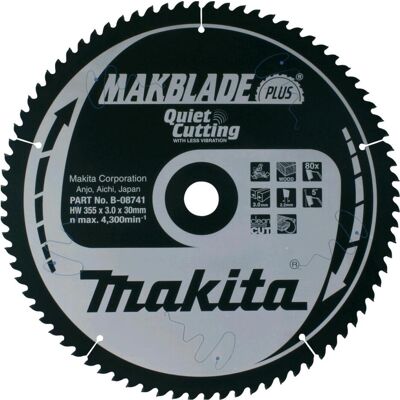 Makita Makblade Plus Kreissägeblatt 355x30mm Z80 Makita Makblade Plus Kreissägeblatt 355x30mm Z80