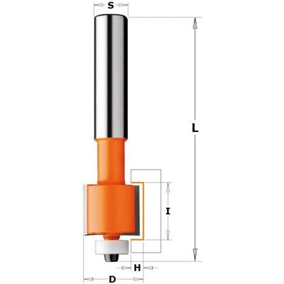 CMT, Fräser, 980.512.11 Corian Einlegerillenfräser + Lager I=12,7 Schaft 12 mm CMT, Fräser, 980.512.11 Corian Einlegerillenfräser + Lager I=12,7 Schaft 12 mm