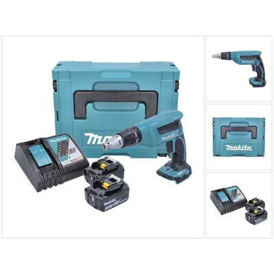 Makita, Bohrmaschine + Akkuschrauber, DFS 451 RMJ Akku Schnellbauschrauber 18 V 4000 U/min + 2x Akku 4,0 Ah + Ladegerät + Makpac (Trockenbauschrauber) Makita, Bohrmaschine + Akkuschrauber, DFS 451 RMJ Akku Schnellbauschrauber 18 V 4000 U/min + 2x Akku 4,0 Ah + Ladegerät + Makpac (Trockenbauschrauber)