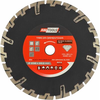 Awtools, Sägeblatt, AW TARCZA DIAMENTOWA 125x22,2 / SZYBKIE-GŁĘBOKIE CIĘCIE Awtools, Sägeblatt, AW TARCZA DIAMENTOWA 125x22,2 / SZYBKIE-GŁĘBOKIE CIĘCIE