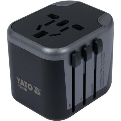 Yato, Reiseadapter, Adapter Podróżny Uniwersalny 2 x USB 12w Yato, Reiseadapter, Adapter Podróżny Uniwersalny 2 x USB 12w