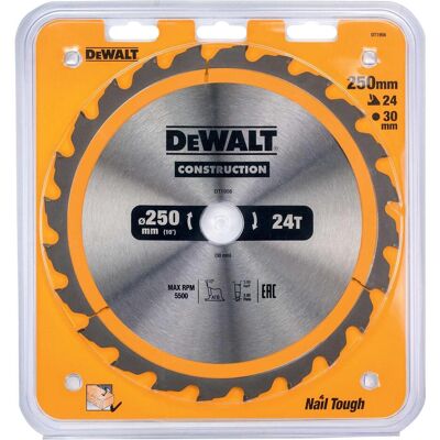 DeWalt, Sägeblatt, Kreissaegeblatt Stat. 250/30mm 24WZ DeWalt, Sägeblatt, Kreissaegeblatt Stat. 250/30mm 24WZ