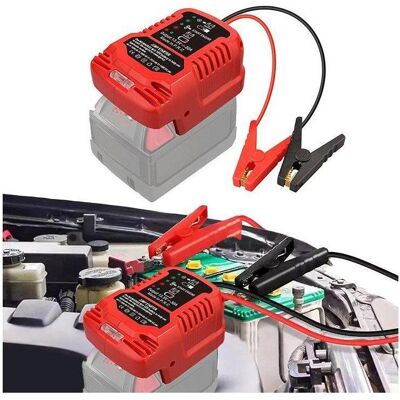 Lakuda, Starthilfe, Notladegerät für 12V-Starterbatterie mit Ihrer Milwaukee 18V Lithiumbatterie (100 A) Lakuda, Starthilfe, Notladegerät für 12V-Starterbatterie mit Ihrer Milwaukee 18V Lithiumbatterie (100 A)