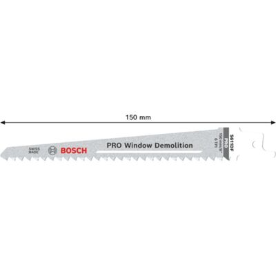 Bosch Professional Zubehör, Sägeblatt, PRO Window Demolition S611DF Blatt, 1,25 x 19 x 150 mm, 5-tlg. Bosch Professional Zubehör, Sägeblatt, PRO Window Demolition S611DF Blatt, 1,25 x 19 x 150 mm, 5-tlg.